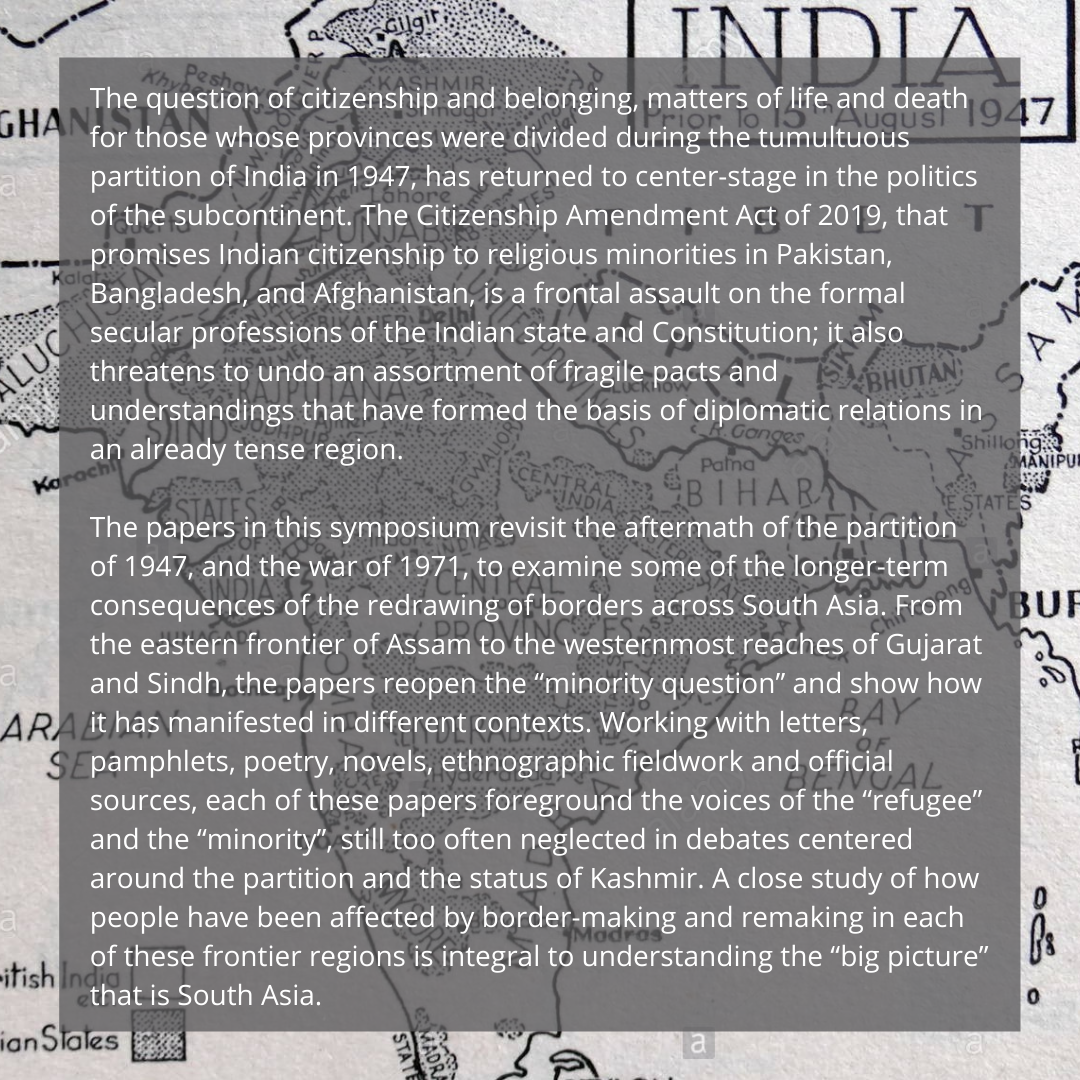 FRIDAY APRIL 9, 2021 from 9:00 to 1:30 pm EST via ZOOM REGISTER HERE Sponsored by the Institute of the Humanities and Global Cultures (IHGC), University of Virginia and the Royal Society for Asian Affairs (RSAA)