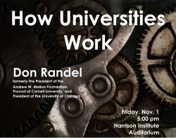 Don Michael Randel: How Universities Work