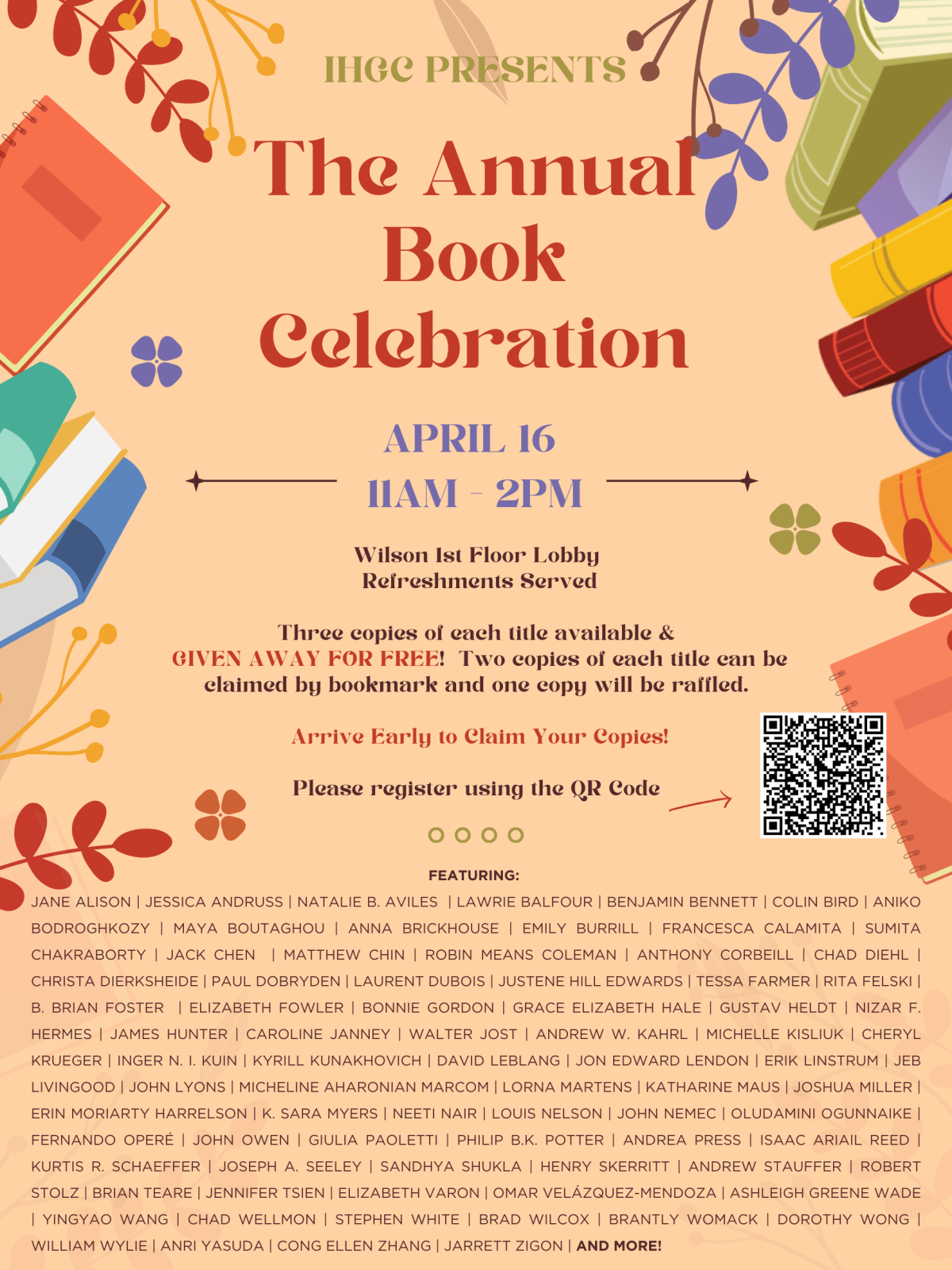 Poster with event details and list of authors