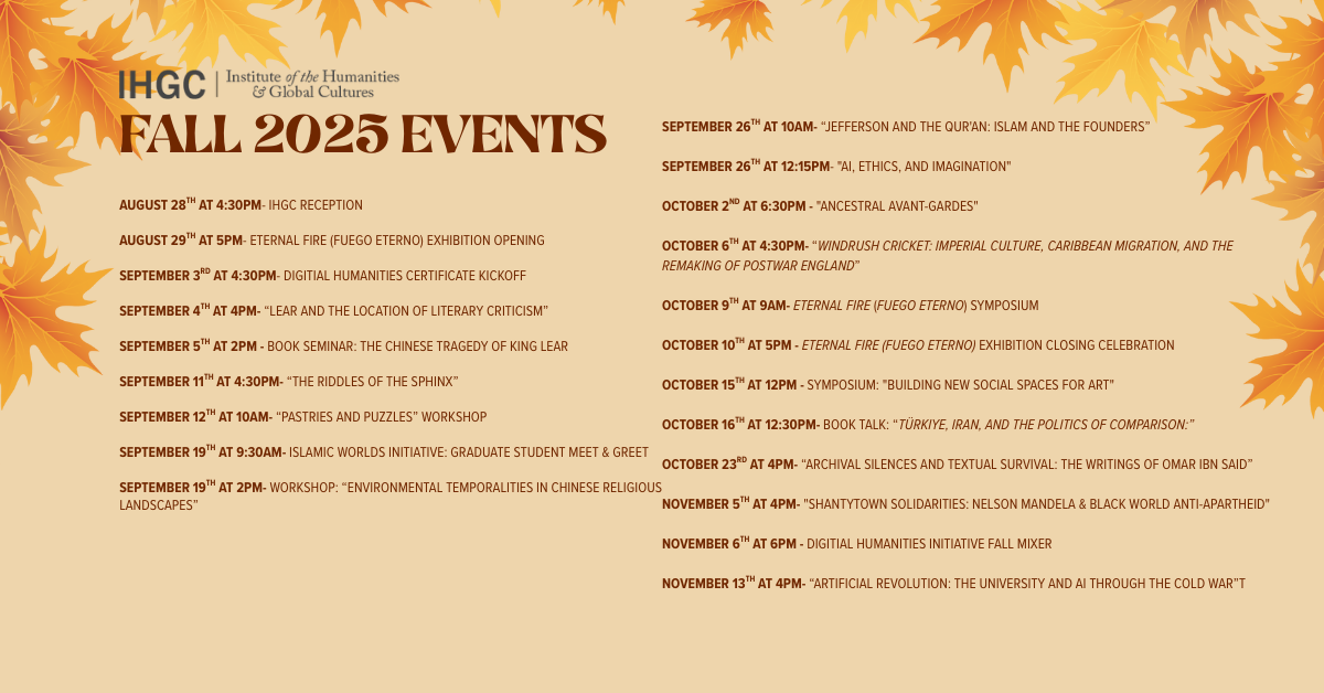 fall 2025 event list